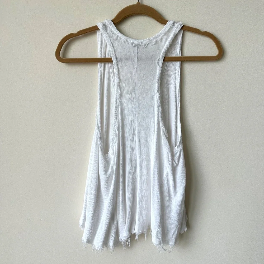 White Flowy Tank Top - Picture 3 of 3